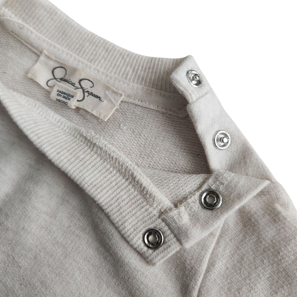 Jessica Simpson Baby Girls Cream Short-Sleeve Sweater Top Size 0-3 Months - Picture 2 of 10